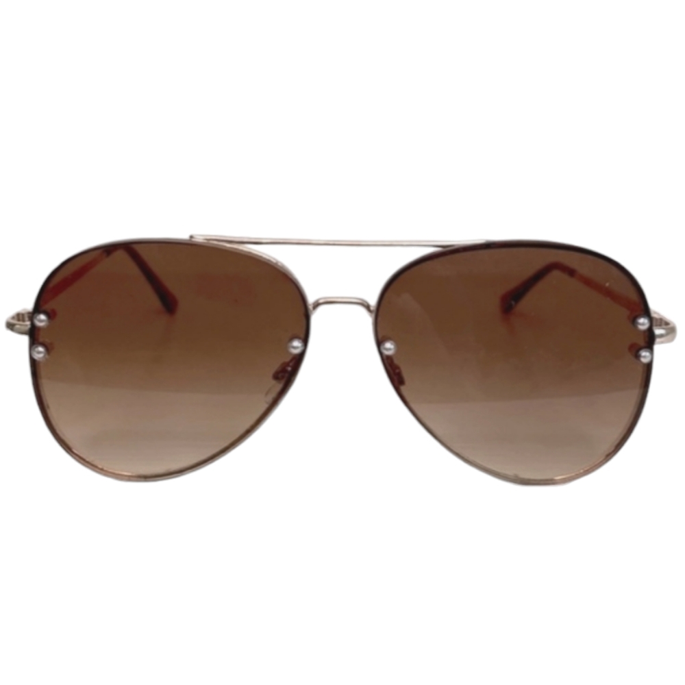 Express | Brown & Gold Aviator Sunnies | Sunglasses